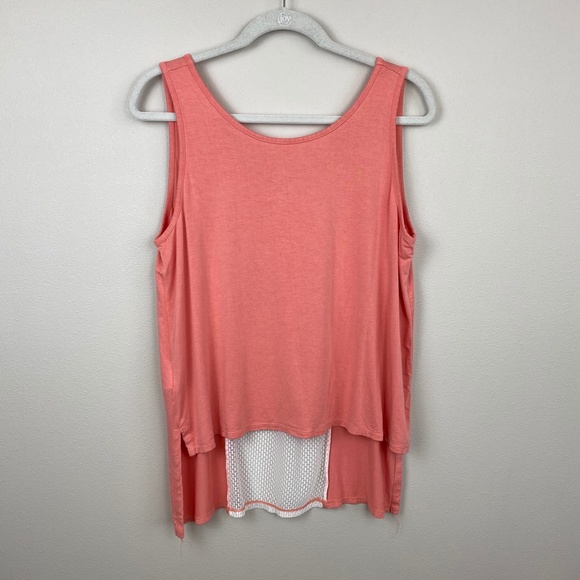 BCBGeneration High Low Lace Back Tank Top - Size Medium - Picture 2 of 6